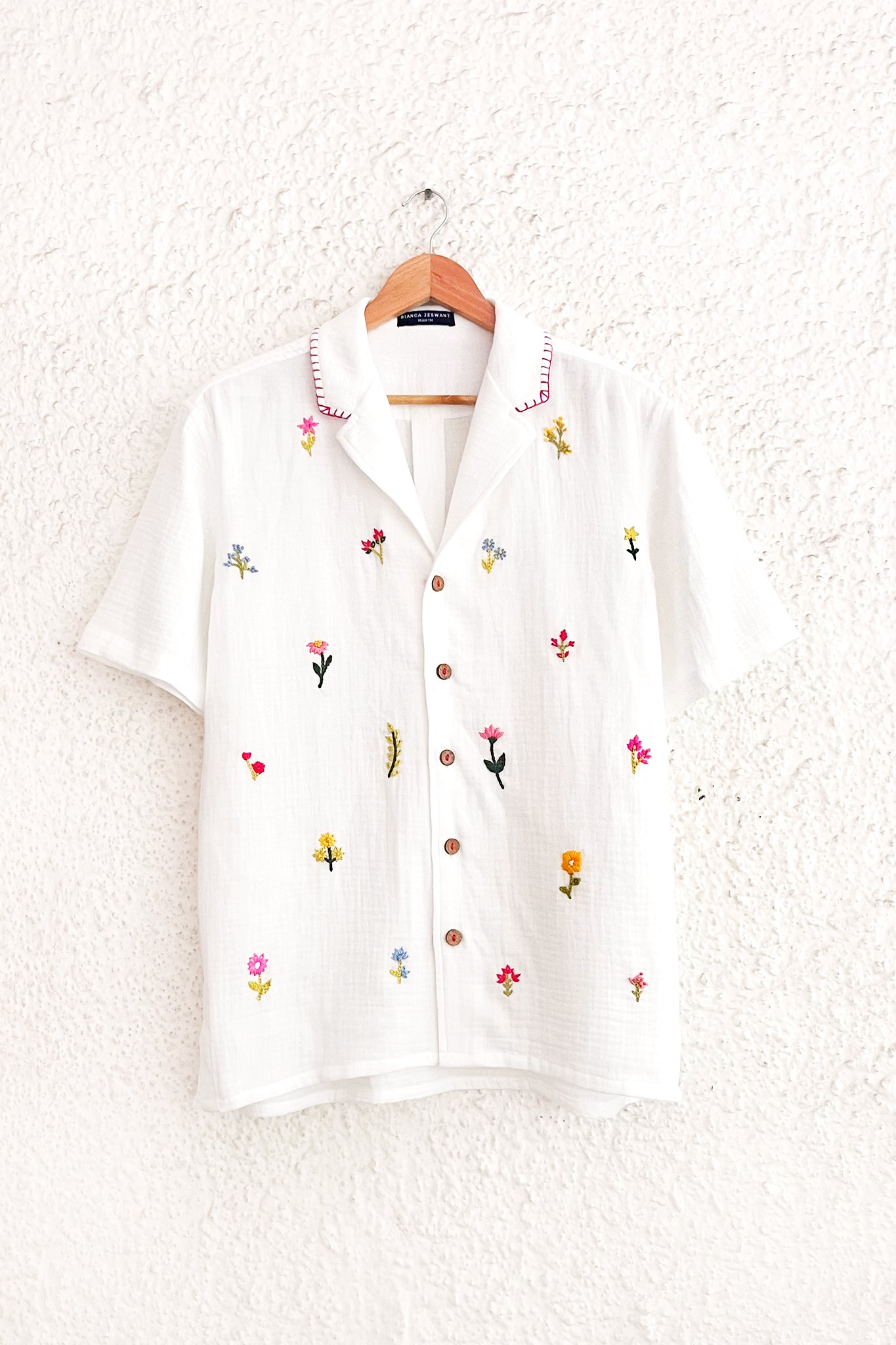 Women's Wildflower Embroidered Shirt - White (Limited Edition)